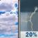 Wednesday: Mostly Cloudy then Slight Chance Showers And Thunderstorms